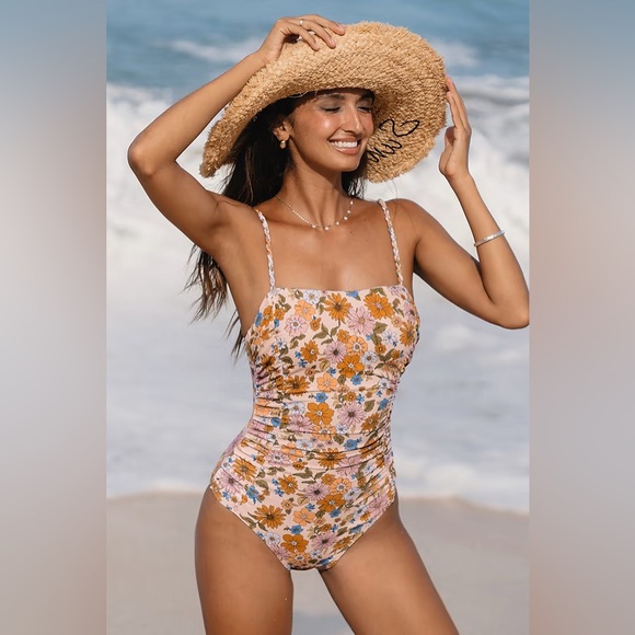 Cupshe Escaping Dizty Square Neck One piece. Size Large. - Picture 3 of 3